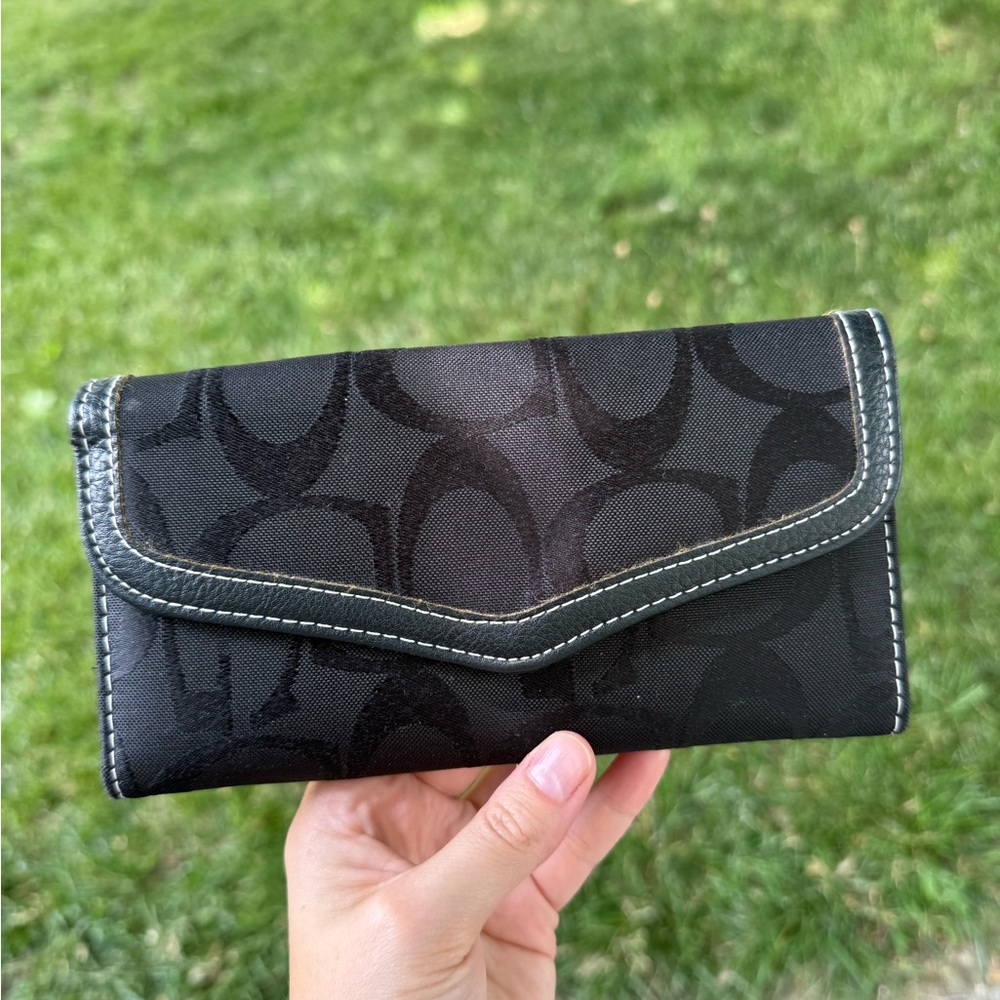 Coach Signature Black Wallet